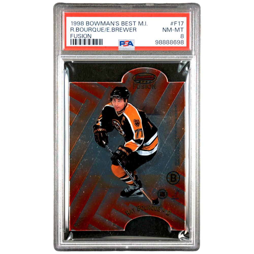 1998 Bowman's Best Mirror Image Fusion #F17 Ray Bourque Eric Brewer PSA 8 Pop 1